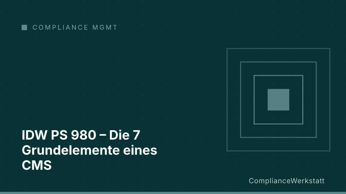 IDW PS 980 – Die 7 Grundelemente eines CMS