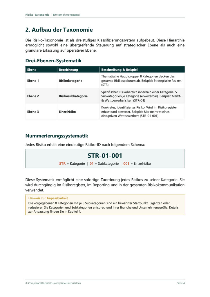 Risiko-Taxonomie Vorlage – Thumbnail 4