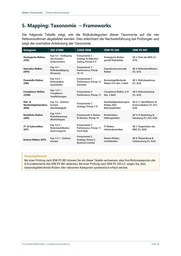 Risiko-Taxonomie Vorlage – Thumbnail 5