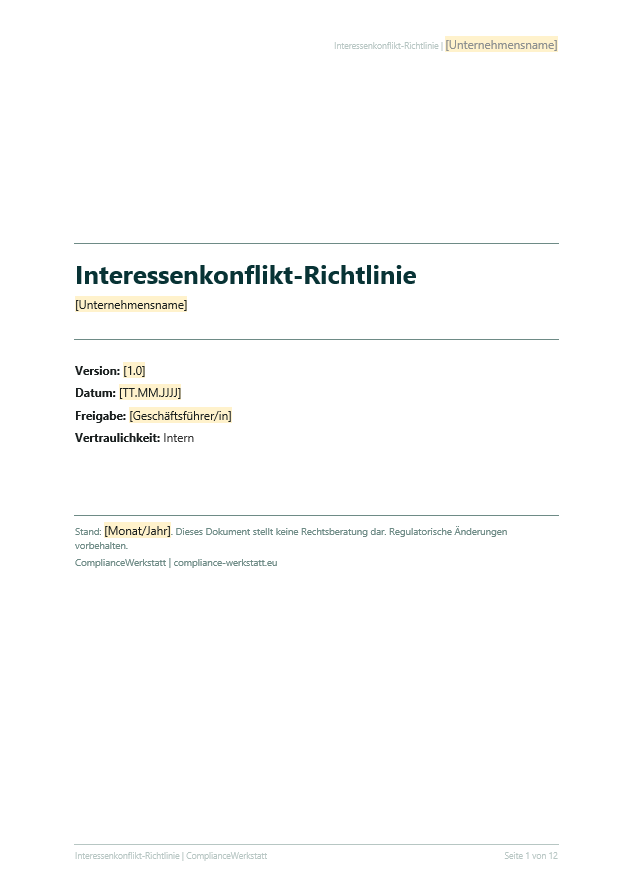 Interessenkonflikt Richtlinie – Thumbnail 2