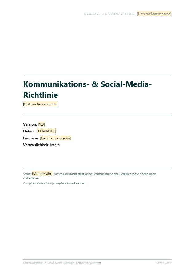 Kommunikation & Social Media Richtlinie – Thumbnail 2