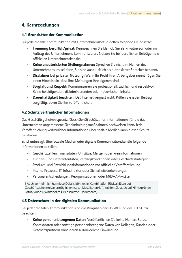 Kommunikation & Social Media Richtlinie – Thumbnail 3