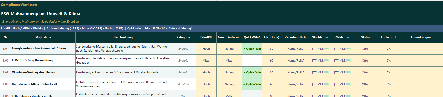 ESG-Maßnahmenplan & Quick-Win-Tracker – Thumbnail 3