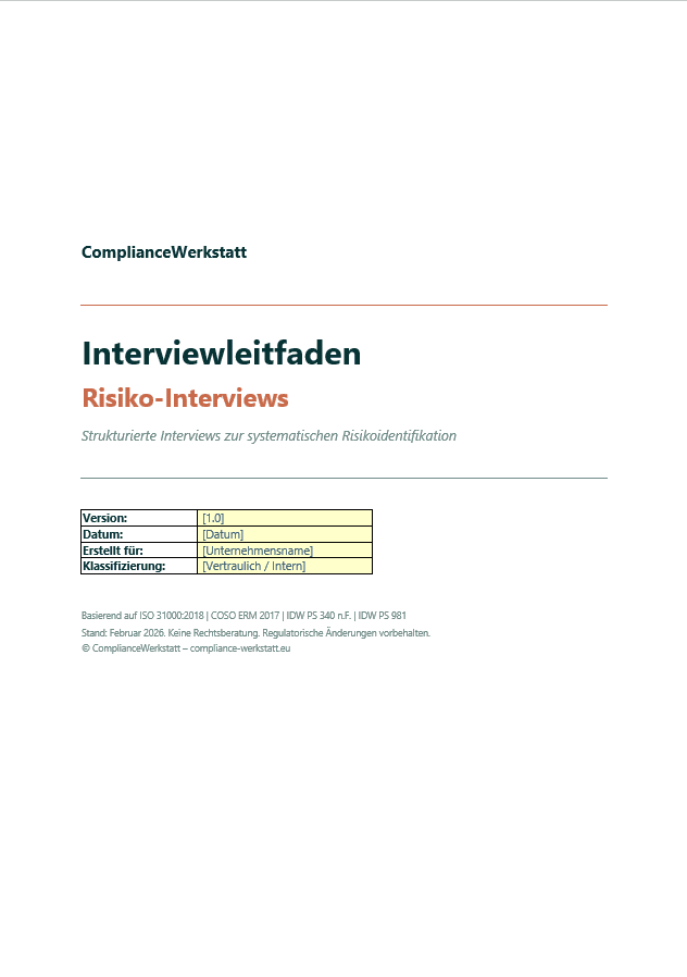 Interviewleitfaden Risiko-Interviews