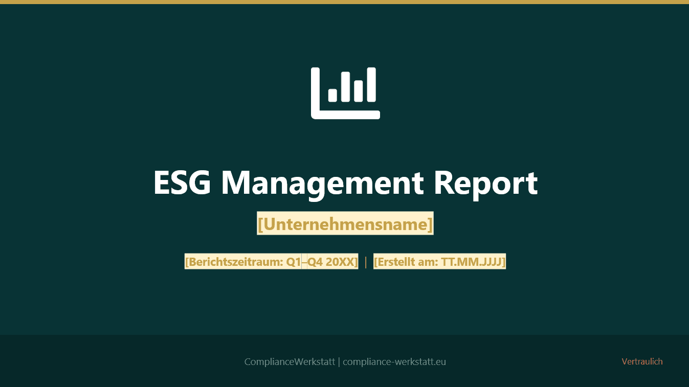 ESG Management Report Template