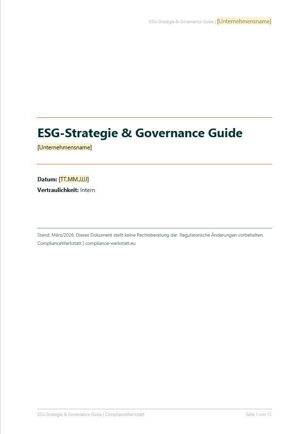 ESG-Strategie & Governance Guide